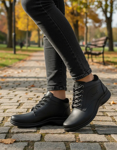 Botin Dama Casual Jeep Footwear Outdoor 14025 Negro Bg