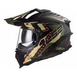 Casco Motociclista Ls2 Explorer Extend Carbon Militar/mate  