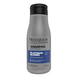 Matizador Shampoo 800 Ml Blue Novalook Platinium Blonde Azul