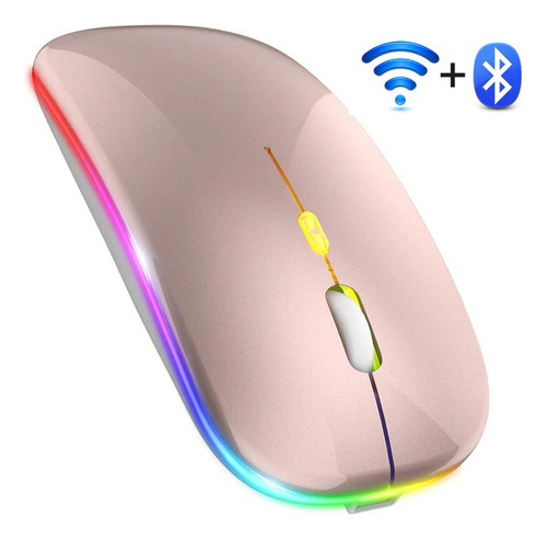 Mouse Inalambrico Dual Bluetooth Usb Recargable Para Mac Win