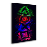 Quadro Grande Gamer Decoração Para Quarto Moderno Cor Borda Iinita Cor Da Armação