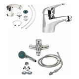 Juego Grifería Baño Set Completo Ducha/bidet/lavatorio Cromo