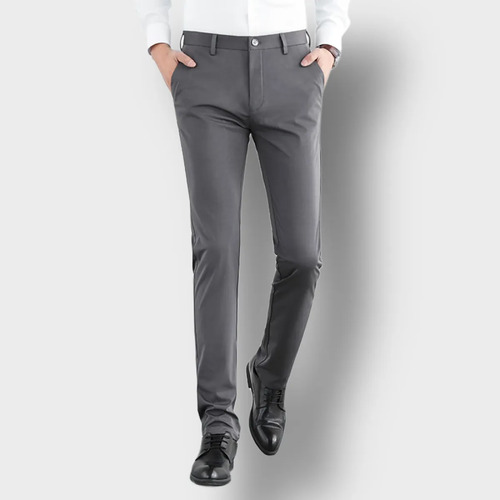 Pantalones Delgados De Seda Helada Para Hombre