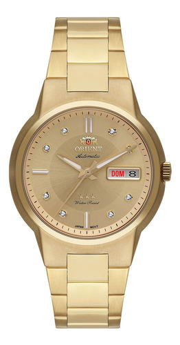 Relógio Orient Feminino Automático Dourado F49gg024l C1kx
