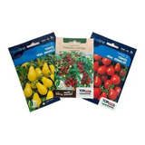 Kit Tomates Cereja Samanbaia, Tomate Pêra Vermelho E Amarelo