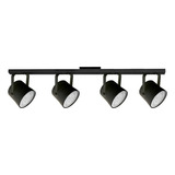 Base Riel 4 Spot Tacho Pvc Blanco Negro Para Ar111 Led 