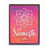 Estupell Home Decor Namaste Mandala Typography Enmarcado Gic