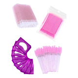 Kit Cílios Com Pad Escovinha Microbrush Aplicador