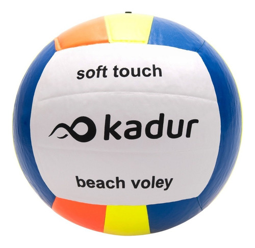 Pelota Voley Cuero Sintetico Playa Beach Volley Balon Color Azul/amarillo Fluo/naranja