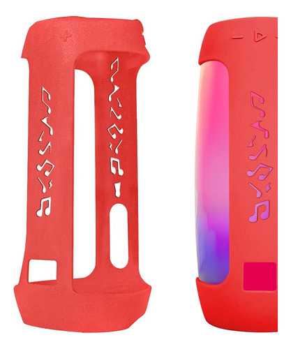 Funda De Silicona Para Altavoz Jbl Pulse 4 Impermeable-roja