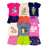 Kit Lote 08 Peças Menina Conjunto Infantil Feminino Premium