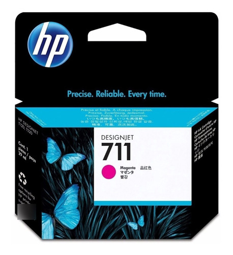 Cartucho Hp 711 Magenta Original Cz131a Plotter T120 T520 C