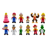 Set 12 Figuras Muñecos Mario Bros Luigi Yoshi Toad Donkey