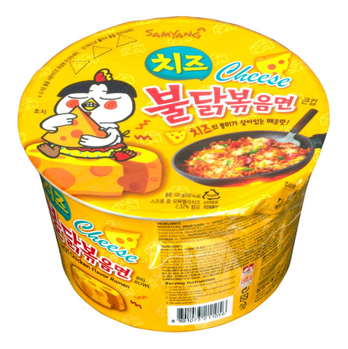 Ramen Coreano Big Bowl Queso Picante, Samyang, 105 G