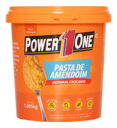 Pasta De Amendoim Integral Power One Sabores