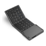 Teclado Plegable, Panel Táctil Inalámbrico Bluetooth, Soport