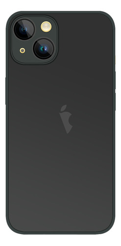 Capa Proteção Vidro Fosco Para iPhone 13 14 Borda Silicone