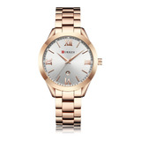 Reloj Curren 9007 Para Mujer Dama Negocios Casual Original 