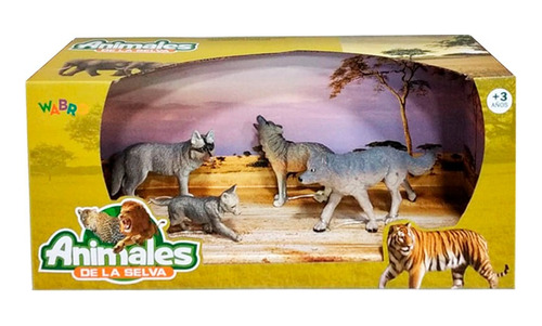 Playsets Animal World Familia Lobos Pack X4 