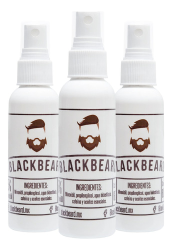 Minoxidil 5% Blackbeard Adicionado Con Cafeína 3 Meses