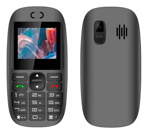 Teléfono Senior Tecnolab 4g Bluetooth Adulto Mayor Negro