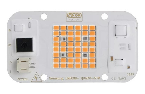 Yxo Led Cob 50w Samsung Quantum Board Grow 220v