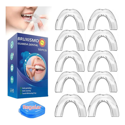 10pcs Guarda Dental Bruxismo, Protector Bucal Para Dormir, Guardas Dentales Para Dormir, Protector Bucal Para Anti Bruxismo Y Roncar, Elimina Apriete De Dientes. | MercadoLibre
