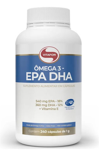 Ômega 3 240 Caps Epa 540 Dha 360 + Vit E - Vitafor