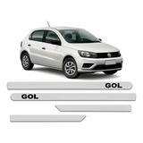 Jogo Friso Lateral Slim Vw Gol 2020 2021 2022 Branco Cristal