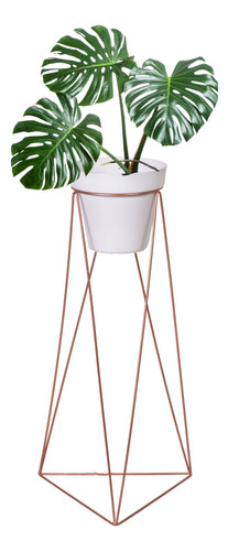 1 Suporte Tripé Triangular Com Vaso Plantas Chão 45cm 