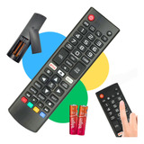 Controle Remoto Universal Para Smart Tv LG Netflix + Pilhas