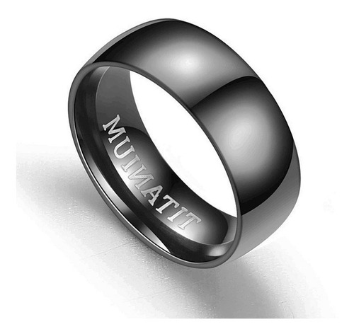 Anillo Carburo De Titanio 8mm Negro Mate