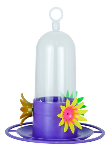 Bebedouro Beija-flor Com Poleiro - Roxo - 200ml