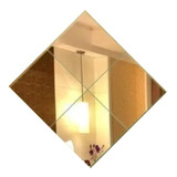 Dourado Espelho Decorativo Sala Acrílico Montado 50x50 4 Pc