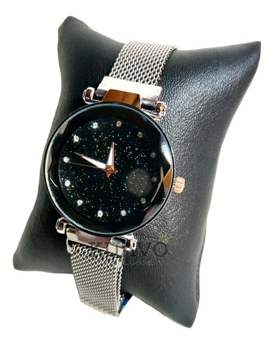 Reloj De Mujer Galaxy Con Brillo Elegante Malla Imantada