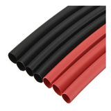 Espaguete Isolante Termo Retrátil 2 3 4 6mm Vermelho Preto