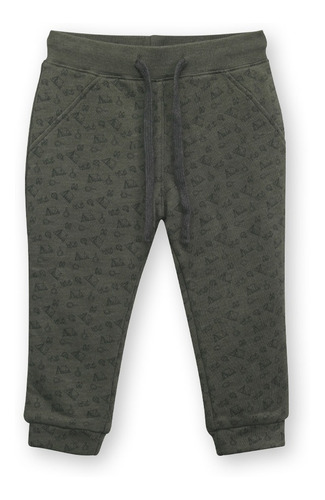 Pantalón Buzo De Niño Full Print Verde (06m A 4a)