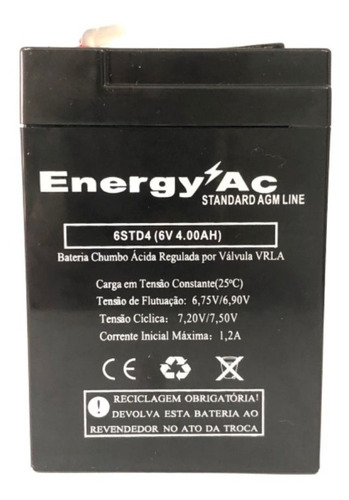 Bateria 6v 4ah P/ Balanças Eletrônicas Etc * C/frete Grátis