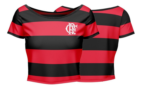 Camisa Flamengo Cropped Rubro Negra Feminino