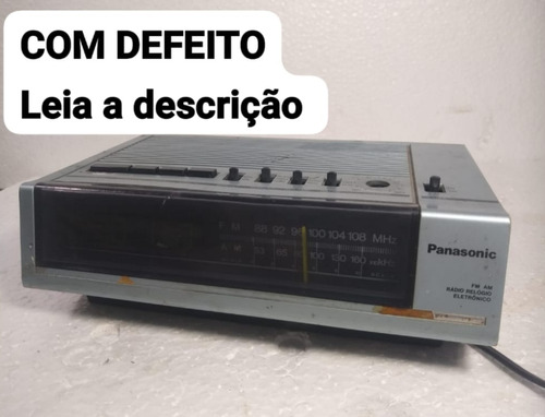 Rádio Relógio Despertador Panasonic Rc 6094 - Com Defeito 