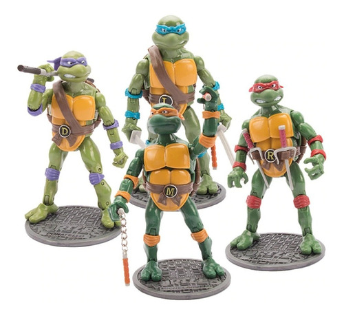 Tortugas Ninja Set De 4 Figuras 16 Cm
