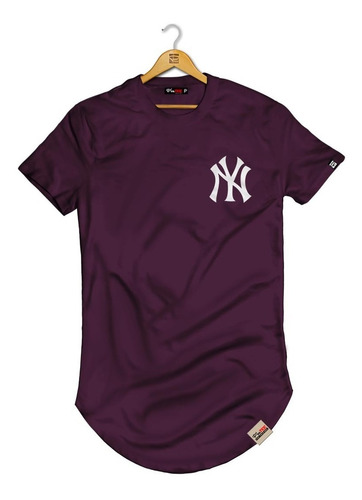 Camiseta Longline New York Camisas Blusas Ny Top Manga Curta