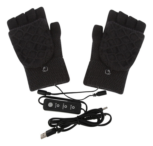 Guantes Térmicos De Medio Dedo Con Calefacción Usb Para Invi