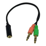 Cabo Adaptador Headset 2p2 Fone Microfone Para Computador