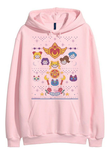 Sudadera Ugly Sweater Rosa Sailor Moon Luna Anime Personajes