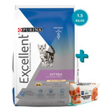 Croquetas Purina Excellent Kitten Gatito 1.5 Kg + Toallitas