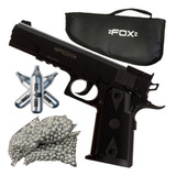 Pistola Co2 Aire Comprimido Fox Colt 1911 + Funda + Kit