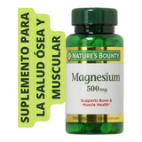 Suplemento De Magnesio 500 Mg Nature´s Bounty 100 Pzas Sabor Sin Sabor