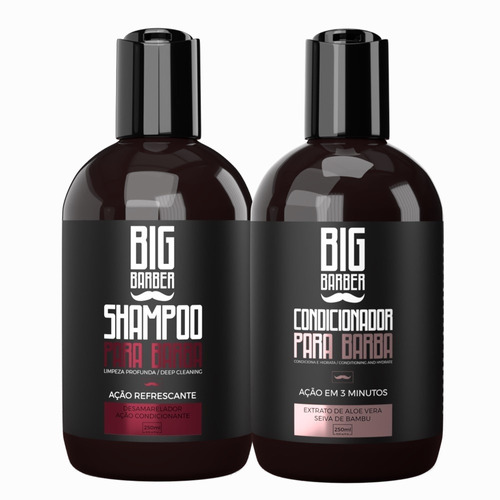 Shampoo + Condicionador Barba Big Barber Atacado Com 2 Unida