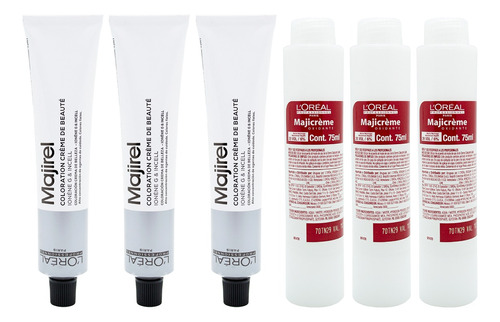 Majirel Loreal X3 Tinturas Coloración + 3 Oxidantes 75ml 